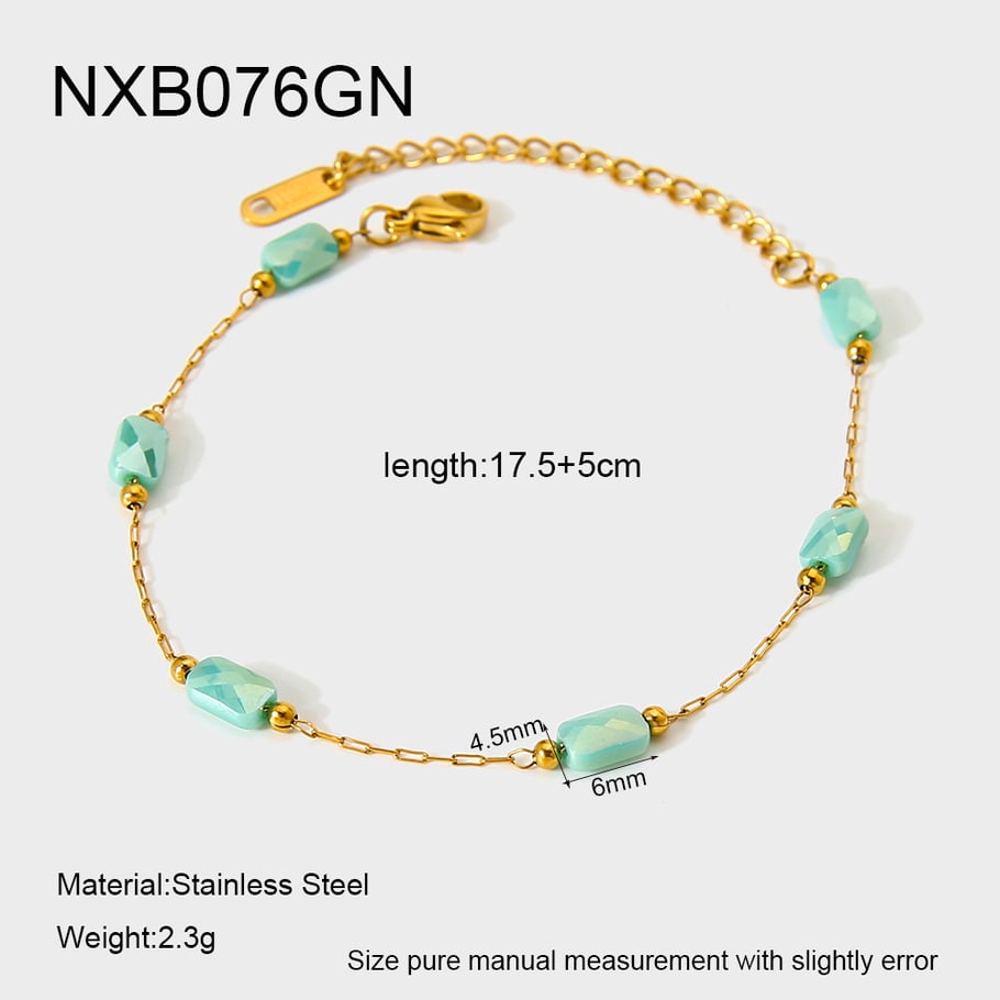 1 Piece Luxurious Elegant Chain  Stainless Steel  Women's Chain Bracelets 