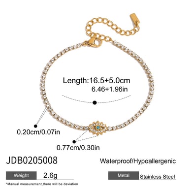1 Piece Elegant Star Stainless Steel Gold Color Women's Charm Bracelets h5 