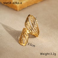 NMSR-K244-4 Hollow Line Ring/One Size Picture4