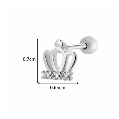 1 Piece Butterfly Copper Gold Color Zircon Piercing Earring h5 Picture2