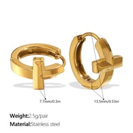 EH1177G Kleine goldene Ohrringe Bild5
