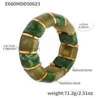 E660-Green elastic bracelet 20cm Picture6