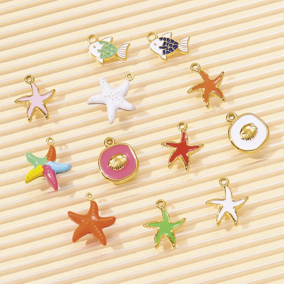 1 colgante de acero inoxidable con forma de estrella de mar para mujer Imagen5