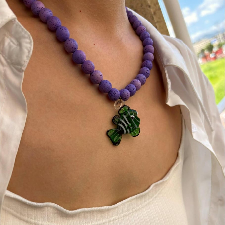 Collana di perline a forma di pesce, 1 pezzo Immagine4