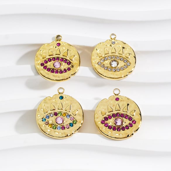 1 Piece Luxurious DIY Devil's Eye Stainless Steel  Women's Pendants 2