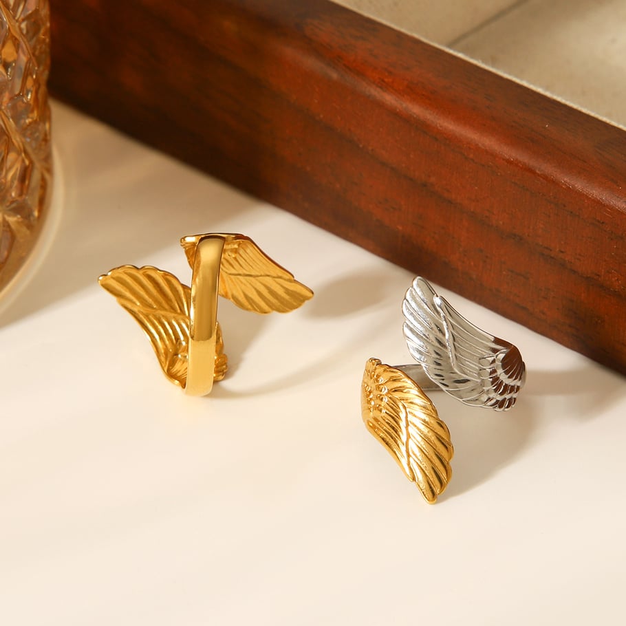 1 Piece Mixed Gold Color & Silver Colors Stainless Steel Gold Color Statement Rings Picture3