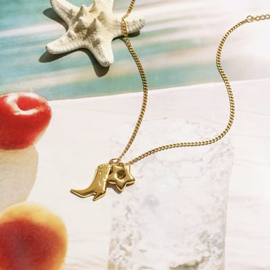 1 Piece Designable Beads Stainless Steel Gold Color Women's Beaded Necklaces h5 Picture10