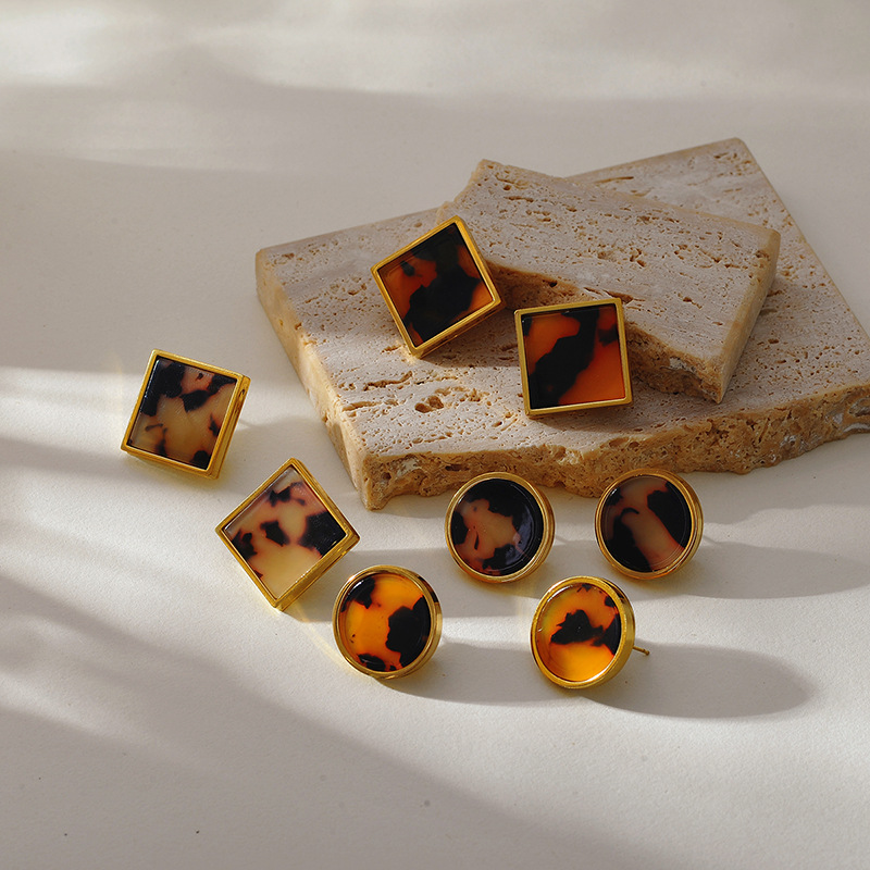 1 Pair Retro Leopard Acrylic Stud Earrings h5Picture4