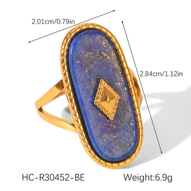 1 Stück Simple Series Täglich unregelmäßig geformte Statement-Ringe aus Edelstahl mit Muschel h5 Bild2