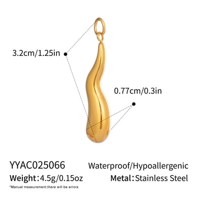 1 stuk roestvrijstalen, goudkleurige DIY-hanger h5 