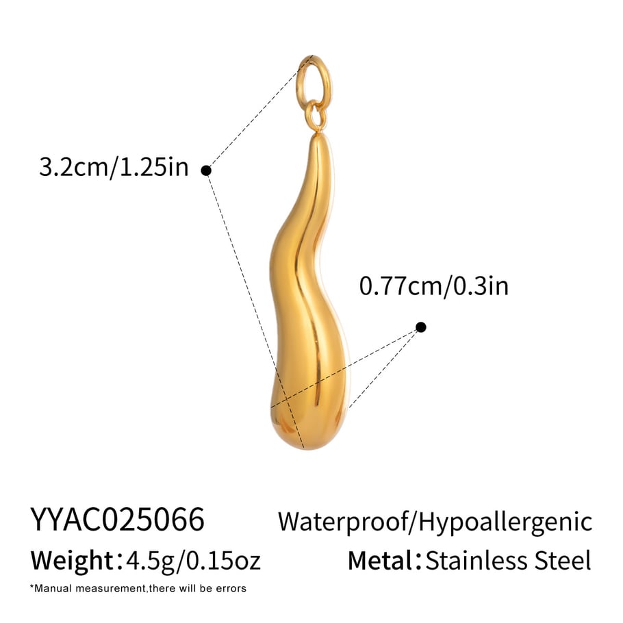 1 Piece Stainless Steel Gold Color DIY Pendant