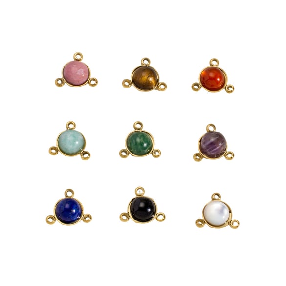 1 Piece Simple  Retro Irregular Shape Circle Natural Stones Women's Pendants 2