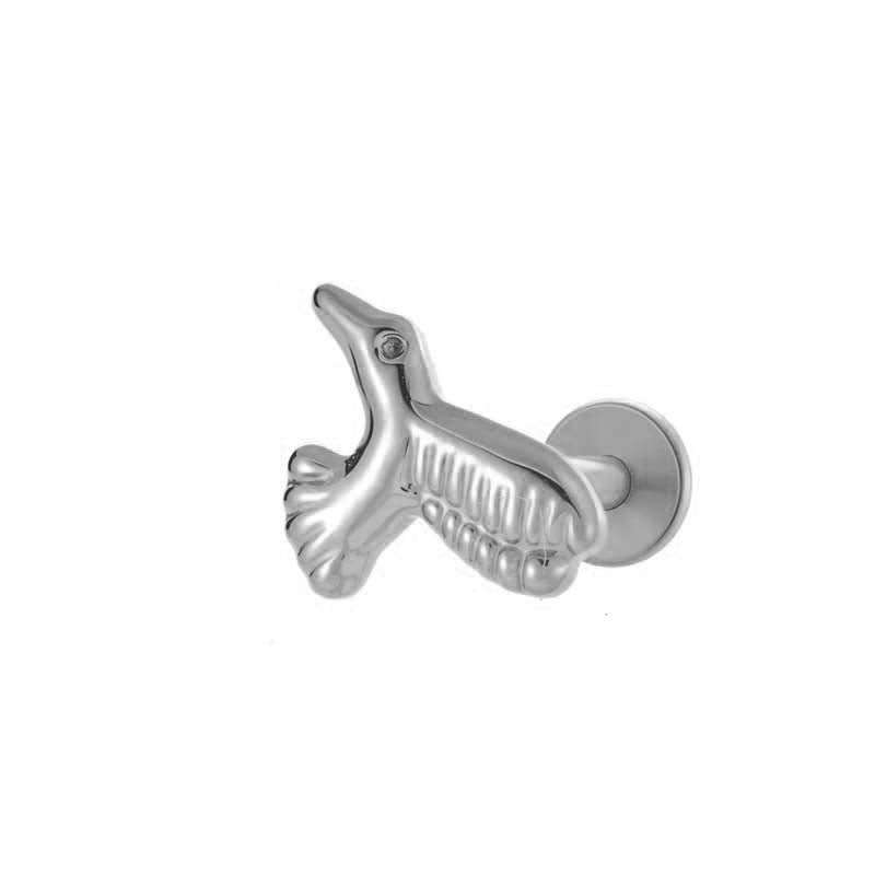1 Stück Piercing-Ohrring aus Titanlegierung in Goldfarbe 