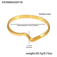 Z476-Bracciale con fibbia a forma di Z in oro Immagine7