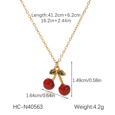 1 Pair Simple Series Daily Plant Stainless Steel  Women's Pendant Necklaces h5 Picture2