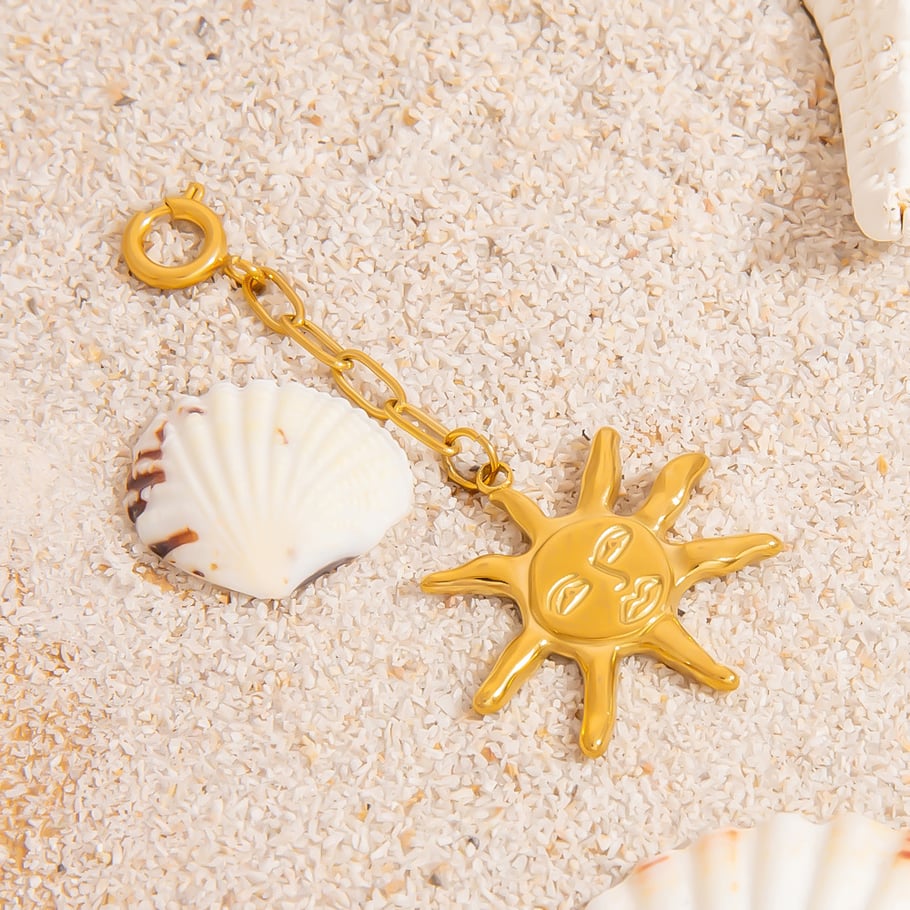 Conch Series Beach Stainless Steel Gold Color Women's Bikini Pendants Picture4