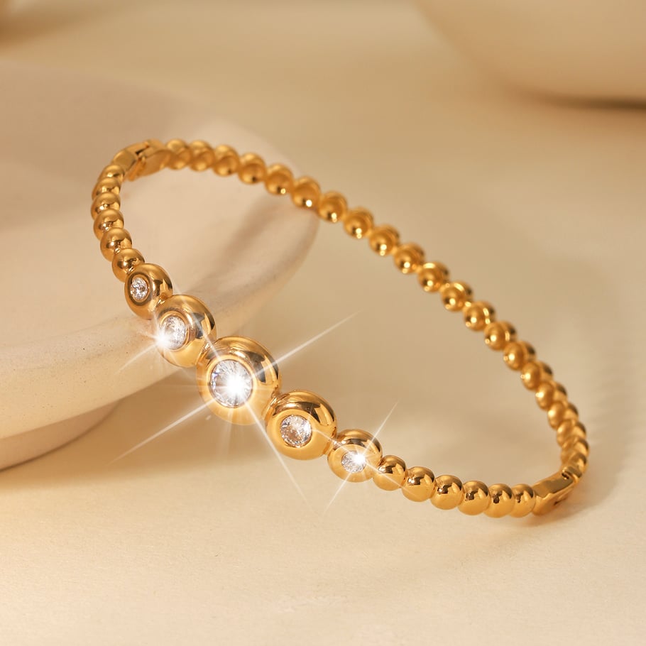 1 Pair Simple Series Daily Geometric Stainless Steel  Women's Bangles Picture6