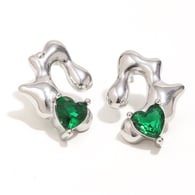 Irregular Heart Earrings-Steel Picture2