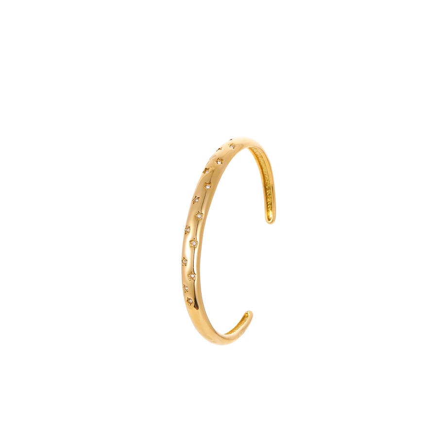 1 Piece Stainless Steel Gold Color Cuff Bracelet Picture3