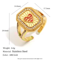 Oil Drop Open Ring-Gold-1 
