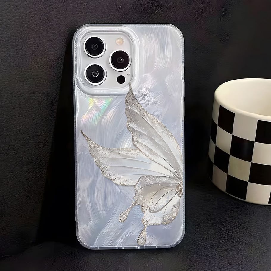 1 Pair TPU High-grade Gradient Rendering Simple Phone Case 