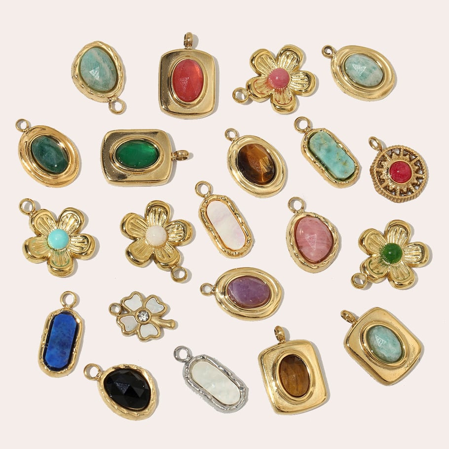 1 Piece Classic Series Rectangle Natural Stones Women's Pendants Picture5