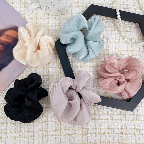 1 Piece Daily Solid Color Synthetic Fiber Women's Scrunchies