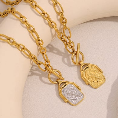 1 Piece Simple Series Classic Sun Stainless Steel Women's Pendant Necklaces h5 Picture2