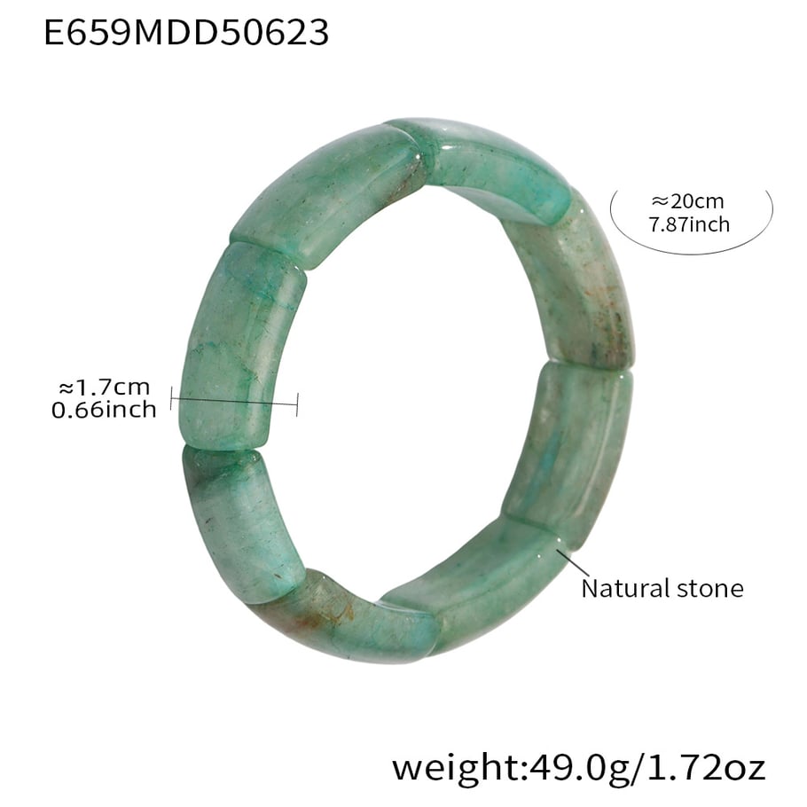 1 Piece Classic Series Simple Circle Natural Stones Women's Bangles Picture2