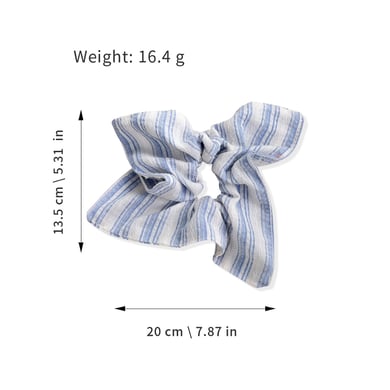 1 Piece Casual Strip Blue Canvas Women's Scrunchies h5 Picture5