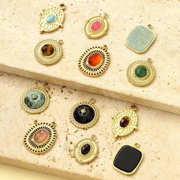 1 Piece Vintage Natural Stones Women's Pendants 2