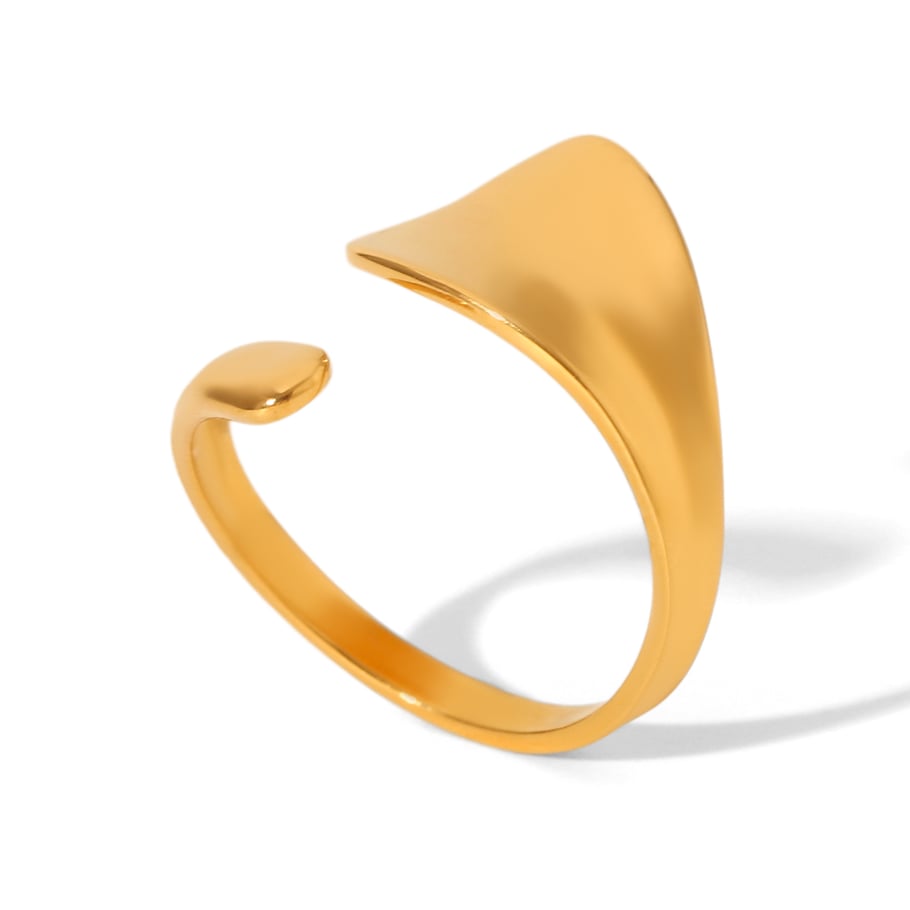 1 Piece Simple Daily Irregular Shape Stainless Steel Statement Rings