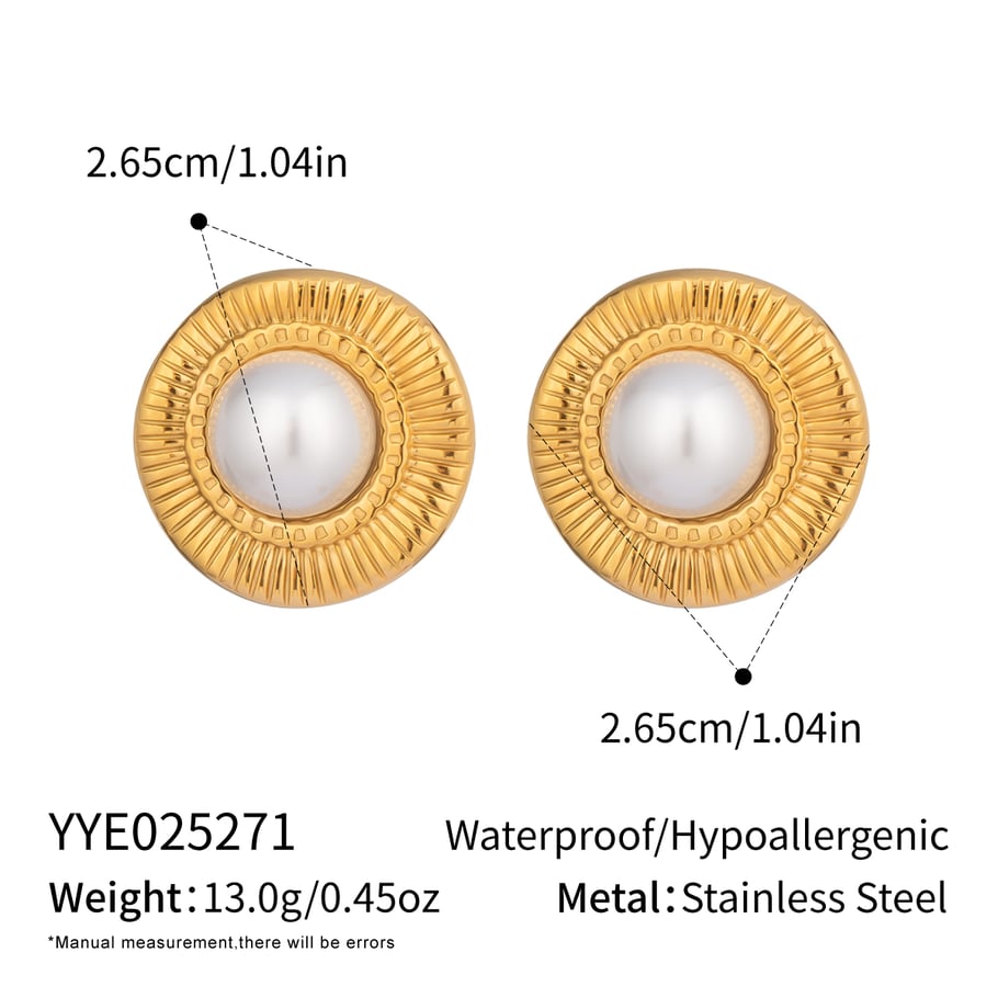 1 Paar elegante Ohrstecker aus Edelstahl für Damen der Romantischen Serie 