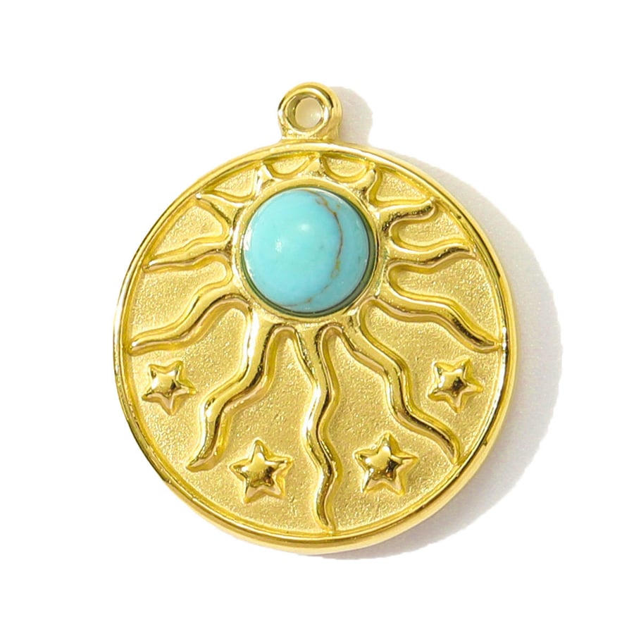 1 Piece Simple Circle Natural Stones Women's Pendants 