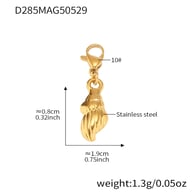 D285-Golden conch pendant 4 pieces Picture11