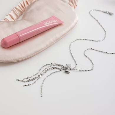 1 collar colgante de acero inoxidable con nudo de lazo para mujer h5 Imagen7