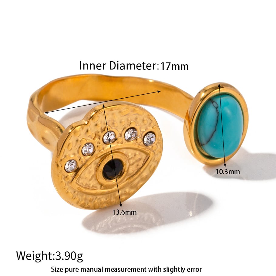 1 Pair Luxurious  Retro Geometric Stainless Steel Women's Statement Rings 