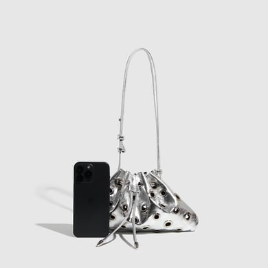 Bolso de hombro de PU con remaches clásicos de serie lujosa para mujer, 1 pieza h5 Imagen4