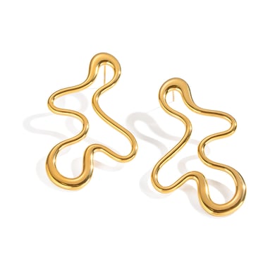 1 Pair  Casual Irregular Shape Stainless Steel  Women's Stud Earrings h5 Picture5
