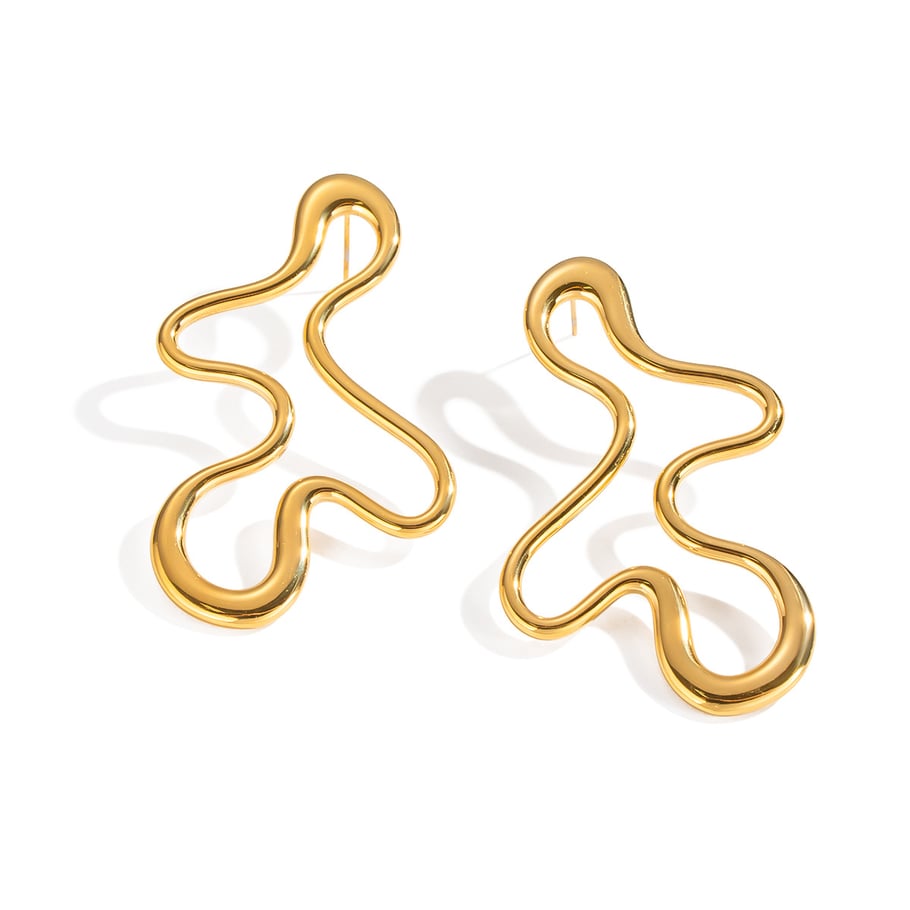 1 Pair  Casual Irregular Shape Stainless Steel  Women's Stud Earrings Picture5