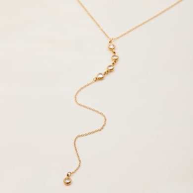 1 collar con colgante de acero inoxidable dorado con borlas delicadas para mujer h5 Imagen7