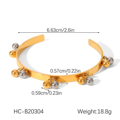1 Paar Damenarmreifen aus Edelstahl der Simple Series für den täglichen Gebrauch h5 Bild2
