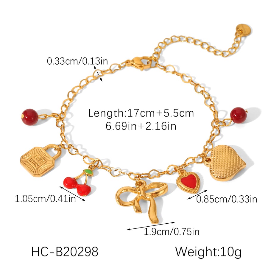 1 Piece Simple Series Daily Bow Knot Stainless Steel  Women's Charm Bracelets Picture2