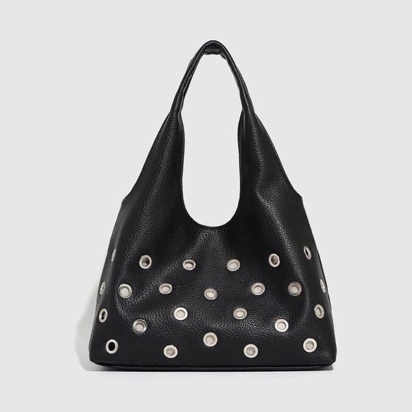 1 stuk Simple Series Punk effen PU dames schoudertassen 2