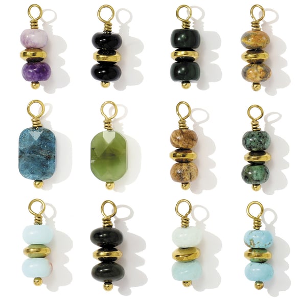 Pendentif classique pour femme en pierres naturelles, 1 pièce 2