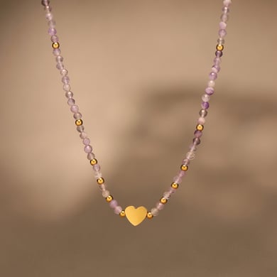 1 Piece Gorgeous Beads Stainless Steel Gold Color Women's Beaded Necklaces h5 Picture3