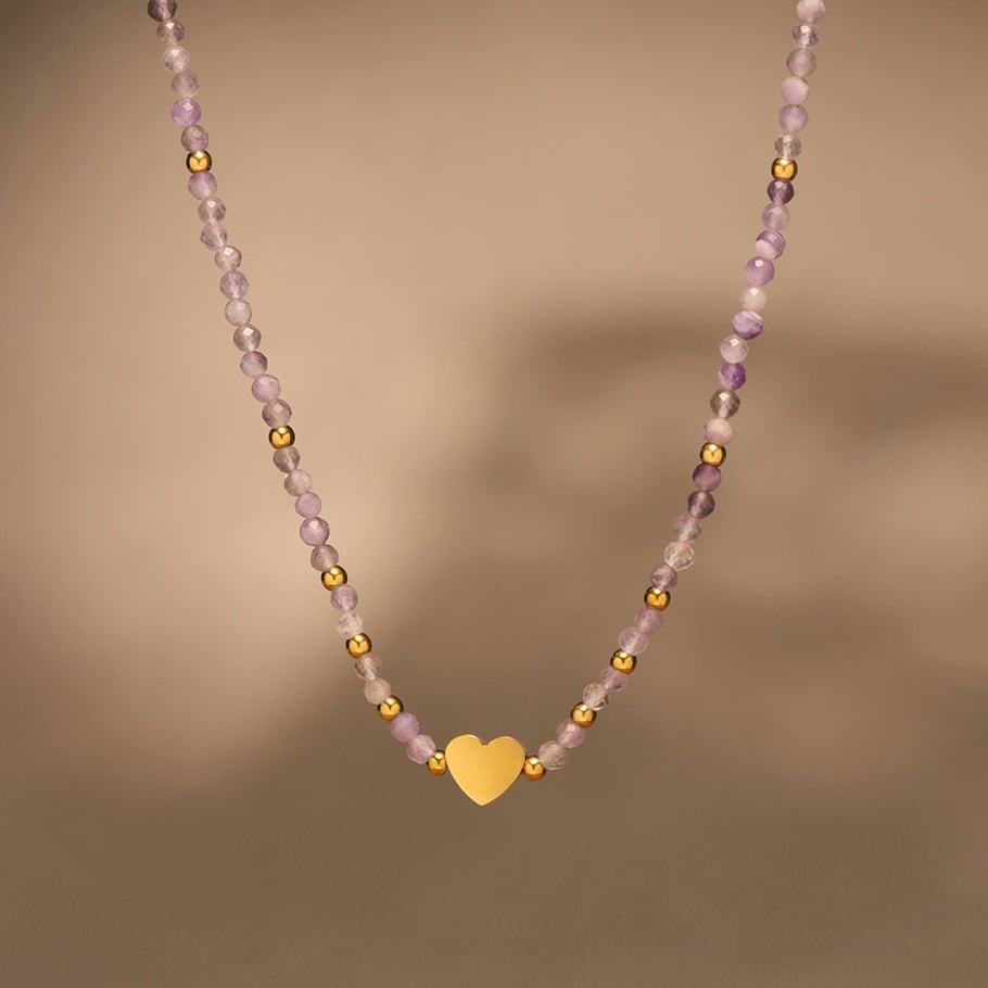 1 Piece Gorgeous Beads Stainless Steel Gold Color Women's Beaded Necklaces h5Picture3