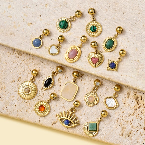 1 Piece Retro Devil's Eye Natural Stones Women's Pendants 2