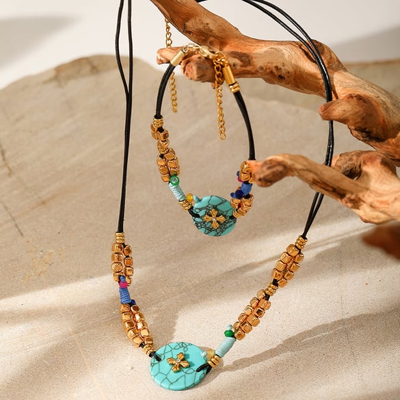 Ethnic Series Natural Stones Necklaces Set