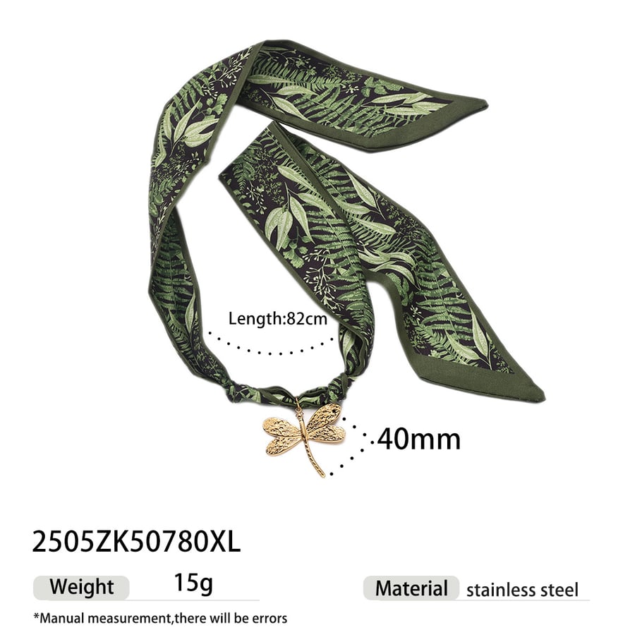 1 Piece Fabric Pendant Necklace 